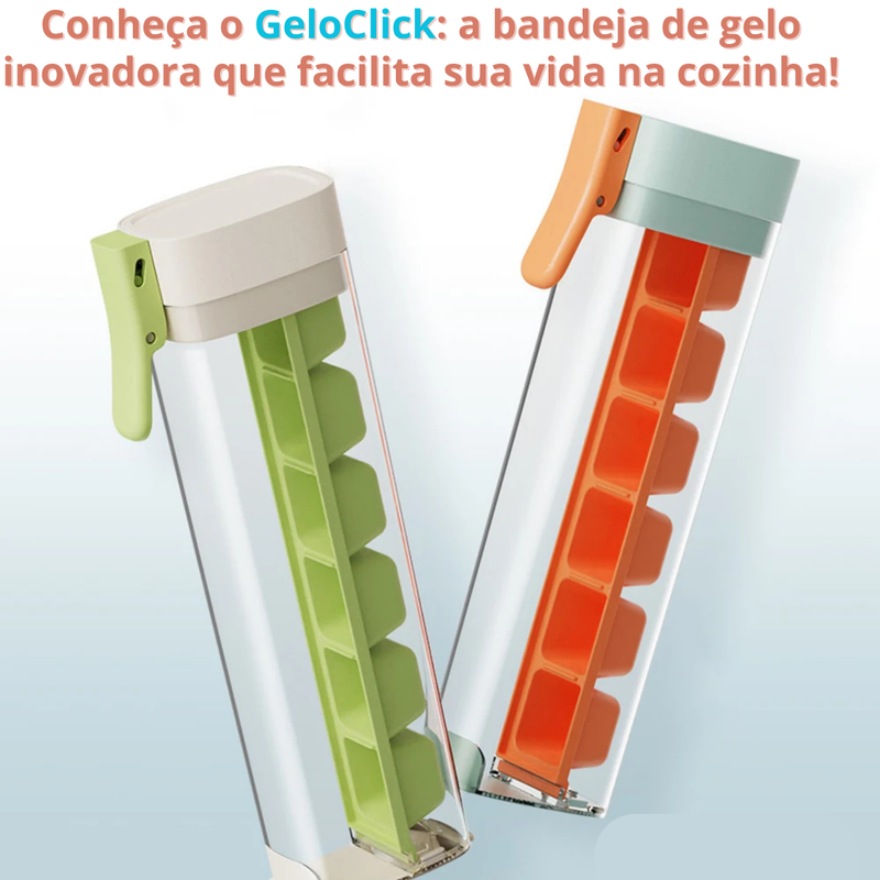 GeloClick: Bandeja de Gelo com Liberação Rápida - Solte os Cubos com Um Clique, Ideal para Cozinha e Bebidas Refrescantes