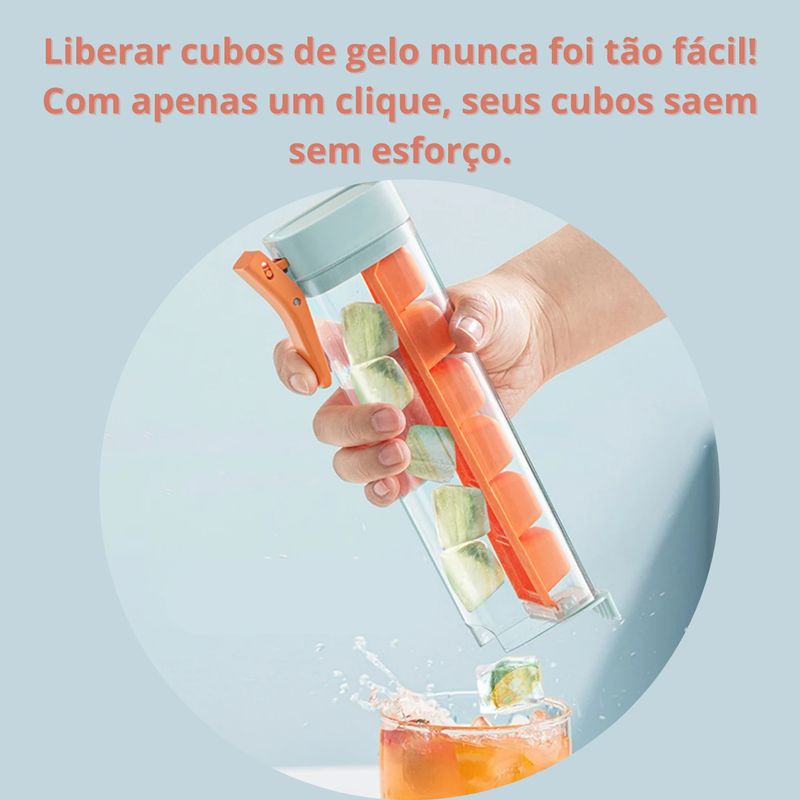 GeloClick: Bandeja de Gelo com Liberação Rápida - Solte os Cubos com Um Clique, Ideal para Cozinha e Bebidas Refrescantes