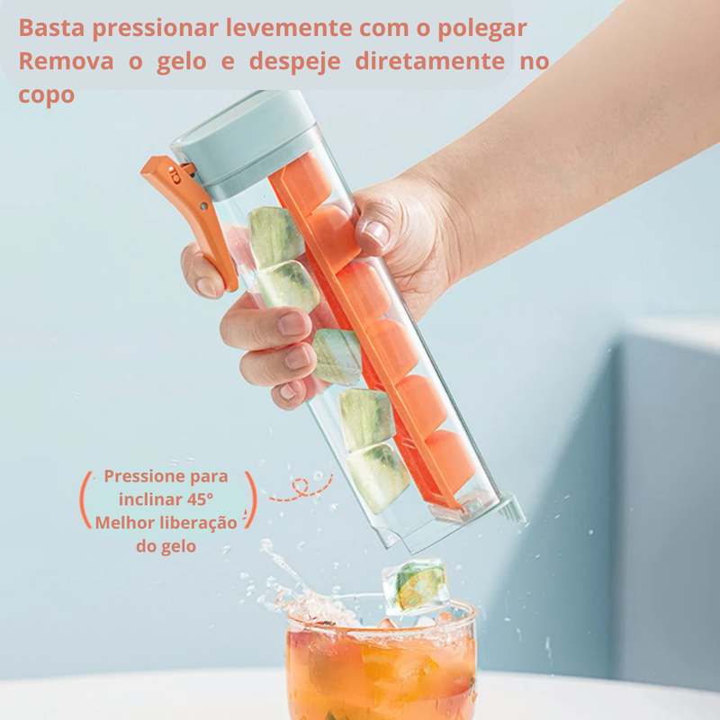 GeloClick: Bandeja de Gelo com Liberação Rápida - Solte os Cubos com Um Clique, Ideal para Cozinha e Bebidas Refrescantes