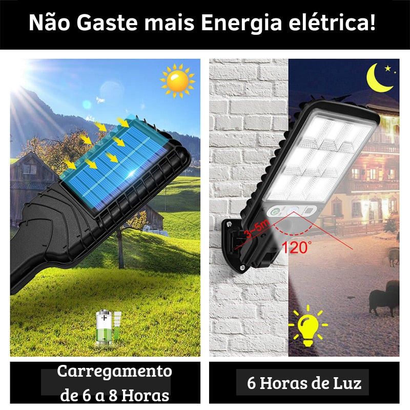 Lâmpada Solar 3 em 1 á prova d'agua