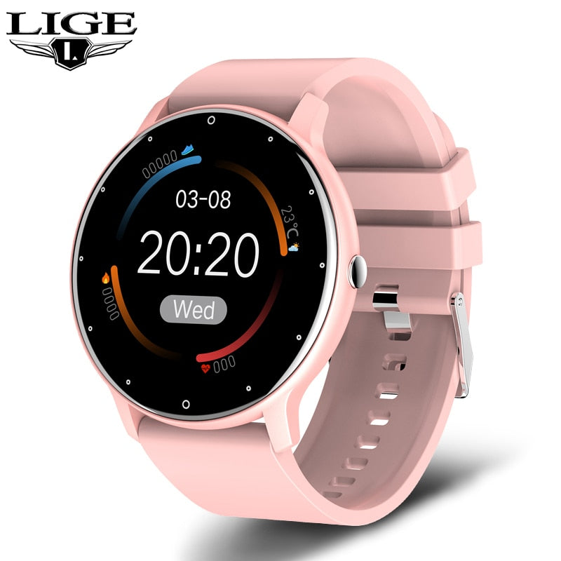 Lige 2022 novo Smartwatch masculino tela de toque completa esporte fitness