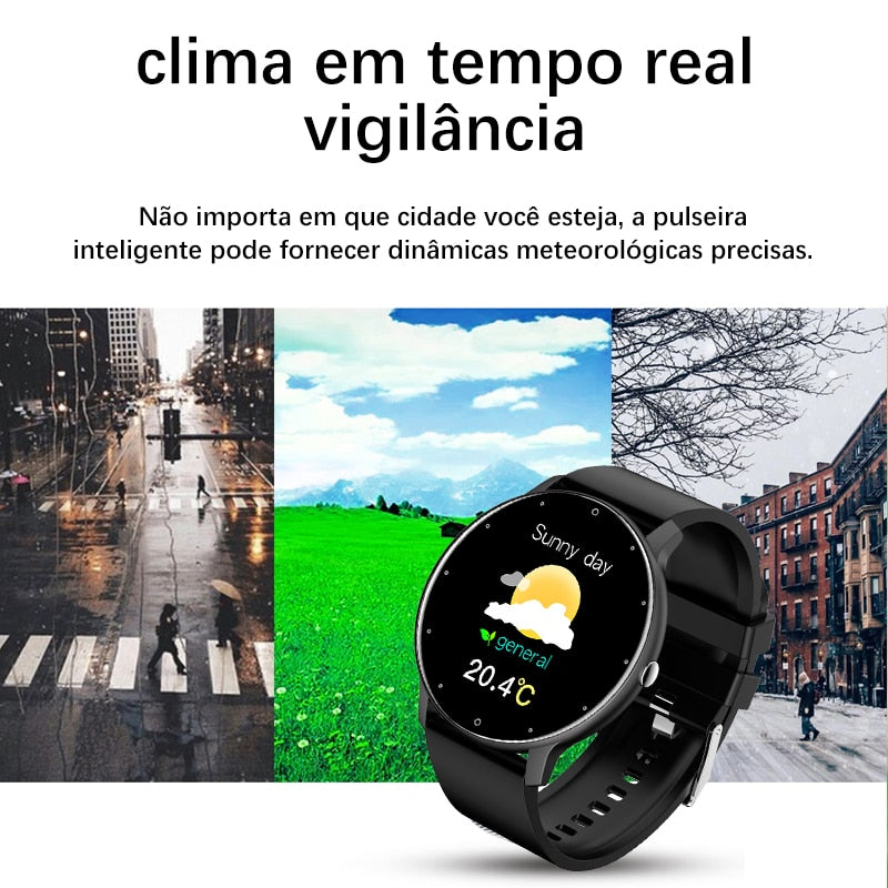 Lige 2022 novo Smartwatch masculino tela de toque completa esporte fitness