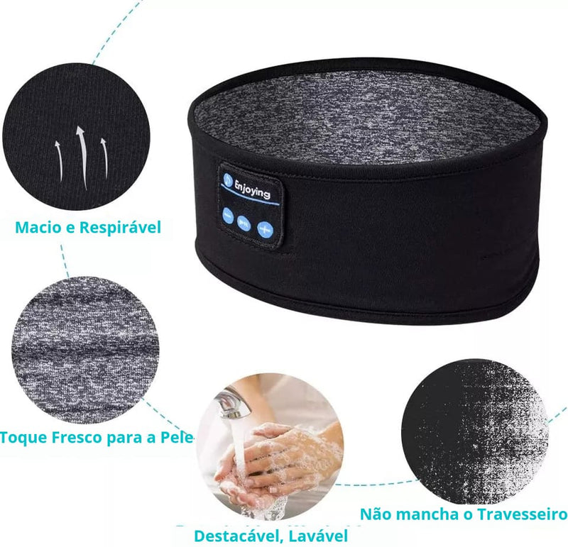 Faixa de Cabeça com Fone Bluetooth